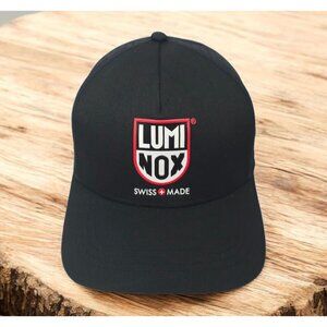 Luminox Mesh Adjustable Snapback Cap Trucker Baseball Rubber Logo Patch Hat NWOT